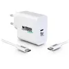 Image de Chargeur secteur GaN USB-C Eco-conçue 65 Watts Urban Factory Cyclee Blanc