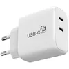 Image de Chargeur secteur Urban Factory avec 1 port USB-C 45 W + 1 port USB-C 20 W Blanc