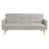 Image de CanapÃ© scandinave convertible 3 places en tissu beige WOODEN