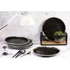 Image de Lot De 6 Assiettes Plates En GrÃ¨s Noir D28.5