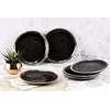 Image de Lot De 6 Assiettes À Dessert En Grès Noir D21