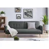 Image de NORA - CanapÃ© scandinave convertible gris foncÃ© avec pieds en bois