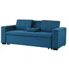 Image de CanapÃ© convertible 3 places en tissu bleu pÃ©trole NOHO