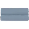 Image de Drap Housse 160x200cm - Bleu Gris - 100% Percale De Coton - Morphea