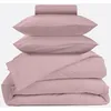 Image de Parure - Draps Housse 140x190cm, Housse De Couette 220x240cm, Taie D'oreillers 50x70cm - Rose