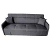 Image de CanapÃ© convertible avec coffre en tissu gris foncÃ© 3 places ADARE