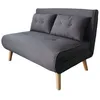 Image de CanapÃ© convertible en tissu gris foncÃ© 2 places DORIS