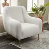 Image de Concept-Usine Fauteuil blanc - pieds dorés NEGAN