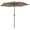 Image de Parasol Droit Hapuna Rond 2,70m De DiamÃ¨tre Taupe