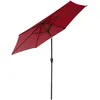 Image de Happy Garden Parasol Droit Hapuna Rond 2,70m De Diamètre Rouge