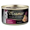 Image de 1x100g Filets Fins poulet, jambon, riz en gelée Miamor - Pâtée pour chat
