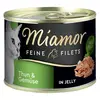 Image de 6x185g Miamor Filets Fins thon, légumes en gelée - Pâtée pour chat