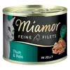 Image de 6x185g Miamor Filets Fins thon, riz en gelée - Pâtée pour chat