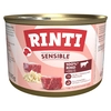 Image de RINTI Sensible 6 x 185 g pour chien - boeuf, riz