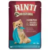 Image de 10x100g RINTI Gold pur poulet, coeurs de volaille nourriture humide pour chien
