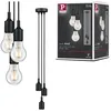Image de Suspension Led Ketil E27 Max3x60w Silicone/Plastique Noir 230v Sans Ampoul