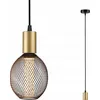 Image de Sdb Suspension Ravi E27 Max60w D80mm MÃ©tal Noir/DorÃ© 230v Ip44 Sans Ampoule