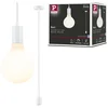 Image de Sdb Suspension Ravi E27 Max60w D80mm MÃ©tal Blanc 230v Ip44 Sans Ampoule