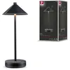 Image de Lampe Ã Poser Pellini Down 2w 300lm Whiteswitch Gradable Cuir Usb-C Noir