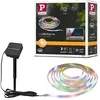 Image de Paulmann Strip Led Solaire 3m Incl. Capteur Crépusculaire Et Batterie 3m Revêtue Ip44 0,3w 16 Leds/M Rgb