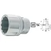Image de Hazet Douille Ã  12 pans - CarrÃ© creux 20 mm (3/4 pouce) - Profil Ã  12 pans extÃ©rieurs - Taille: 1.1/2 - Longueur totale: 65 mm - 1000AZ-1.1/2
