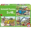 Image de Schmidt Spiele Mes Machines De Chantier PrÃ©fÃ©rÃ©es, 3x24 Pcs