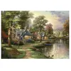 Image de Puzzle Schmidt - Thomas Kinkade : Lac dans la ville natale, 1500 pièces