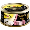 Image de GimCat ShinyCat 6 x 70 g Boîtes pour chat - poulet, crevettes