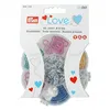 Image de Boîte Fleur avec boutons pression jersey 8mm Love - Prym(...) - Blanc