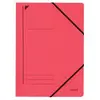 Image de Leitz - chemise à élastique, format a4, carton robuste coloré 450 g m2, rouge, avec fermeture par élastique, capacité: 250feuill