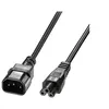 Image de Lindy - Rallonge de câble d'alimentation - IEC 60320 C5 pour IEC 60320 C14 - 1 m - moulé - noir