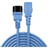 Image de Lindy - Rallonge de câble d'alimentation - IEC 60320 C13 pour IEC 60320 C14 - 1 m - moulé - bleu