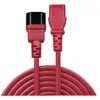 Image de Lindy - Rallonge de câble d'alimentation - IEC 60320 C13 pour IEC 60320 C14 - 1 m - moulé - rouge
