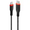 Image de Lindy - Câble Lightning - 24 pin USB-C mâle pour Lightning mâle - 2 m - blindé - noir - rond support pour Power Delivery 20 - pour Apple iPad/iPhone/iPod (Lightning)