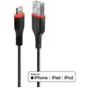 Image de Lindy - Câble Lightning - Lightning mâle pour USB mâle - 50 cm - blindé - noir - rond - pour Apple iPad/iPhone/iPod (Lightning)