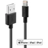 Image de Lindy - Câble Lightning - Lightning mâle pour USB mâle - 2 m - noir - sans halogène - pour Apple iPad/iPhone/iPod (Lightning)