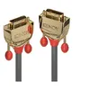 Image de Lindy Gold - Câble DVI - liaison double - DVI-D (M) pour DVI-D (M) - 1 m - vis moletées - gris