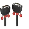 Image de Lindy Black Line - Câble DVI - liaison simple - DVI-D (M) pour DVI-D (M) - 1 m - rond vis moletées support 1080p - noir