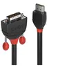 Image de Lindy Black Line - Câble adaptateur - liaison simple - HDMI mâle pour DVI-D mâle - 3 m - blindé - gris - rond