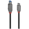 Image de Lindy Anthra Line - Câble USB - USB-C (M) pour USB Type B (M) - USB 3.2 Gen 1 - 3 m - rond bi-directionnel - noir