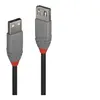 Image de Lindy Anthra Line - Rallonge de câble USB - USB (M) pour USB (F) - USB 2.0 - 20 cm - rond - noir