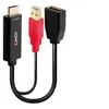 Image de Lindy - Câble vidéo - HDMI mâle pour USB (alimentation uniquement) DisplayPort - 18 cm - noir
