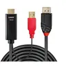 Image de Lindy - Câble vidéo/audio - USB HDMI mâle pour DisplayPort mâle - 2 m - blindé - noir - rond support 4K actif