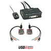 Image de Lindy Compact 2 Port KVM Switch - commutateur écran-clavier-souris/audio/USB - 2 ports - Ordinateur de bureau