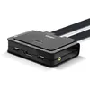 Image de Lindy 2 Port DisplayPort 1.2, USB Type C, USB 2.0 & Audio Cable KVM Switch - Commutateur écran-clavier-souris/audio - 2 x KVM / audio - 1 utilisateur local - de bureau