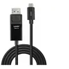Image de Lindy - Câble adaptateur - USB-C (M) pour DisplayPort (F) - DisplayPort 1.2 - 2 m - rond support pour 4K60Hz (3840 x 2160) - noir