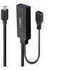 Image de Lindy - Câble USB - USB type A Micro-USB de type B (F) pour 24 pin USB-C (M) - USB 3.2 Gen 1 - 5 m - rond - noir