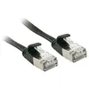 Image de Lindy - Cordon de raccordement - RJ-45 (M) pour RJ-45 (M) - 3 m - U / FTP (Paire torsadée blindée) - CAT 6a - moulé sans crochet plat - noir