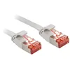 Image de Lindy - Cordon de raccordement - RJ-45 (M) pour RJ-45 (M) - 2 m - U / FTP (Paire torsadée blindée) - CAT 6 - sans halogène sans crochet - gris
