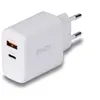 Image de Lindy - Adaptateur secteur - GaN - 65 Watt - 3 A - PD/PPS, PD 3.0 - 2 connecteurs de sortie (24 pin USB-C, USB) - blanc